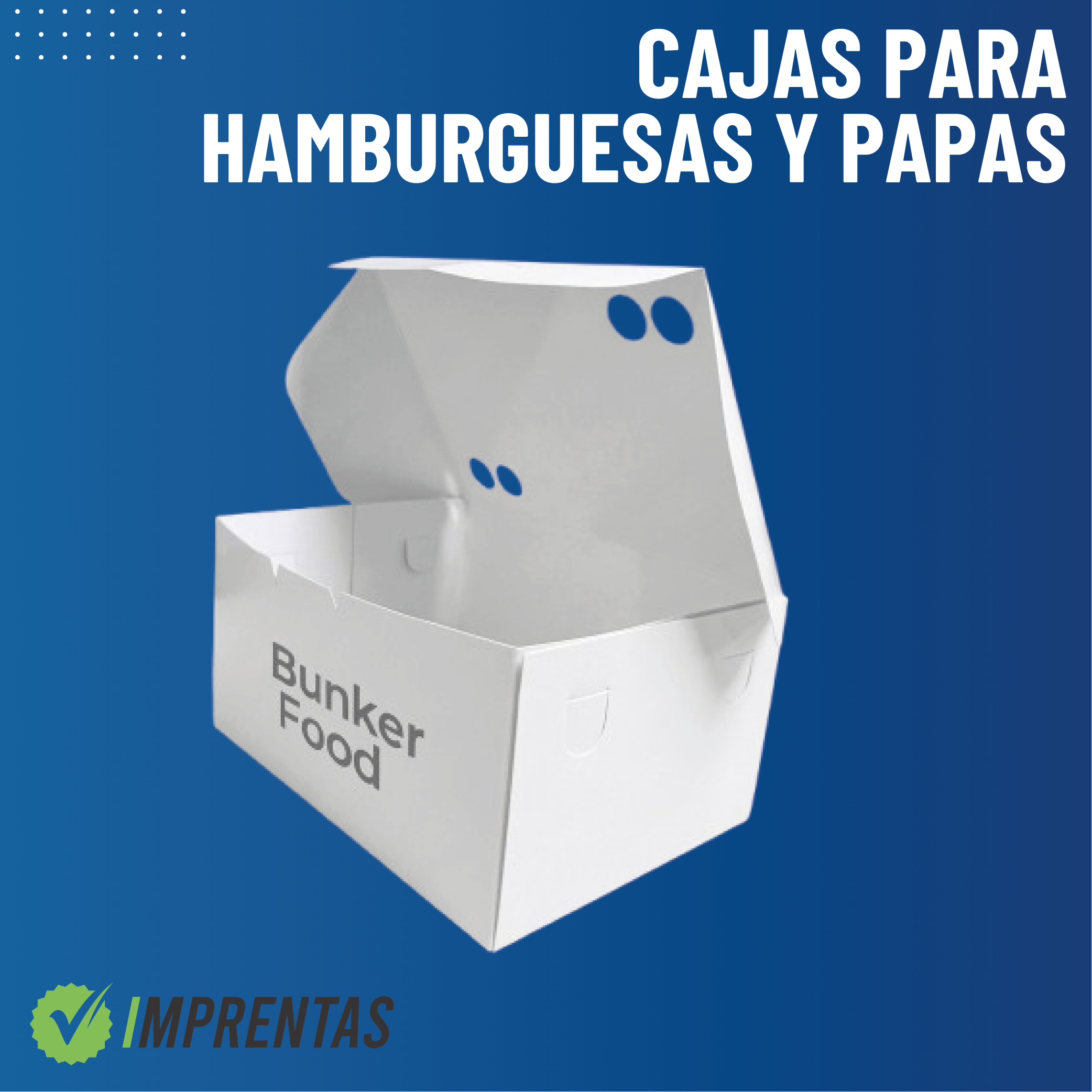 CAJAS PARA HAMBURGUESAS Y PAPAS PERSONALIZADAS